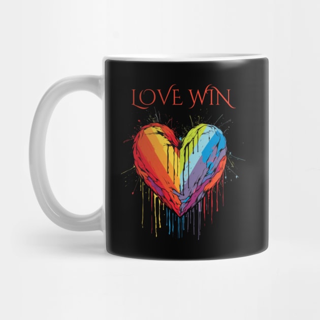 Love Win, LGBT Heart, pride month, minimalistic, queer by Pattyld